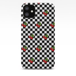 Checkered Cherries iPhone Case