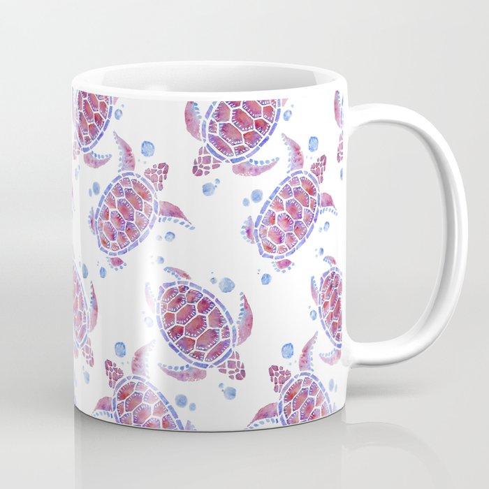Watercolor Painting of Picture "Decorative Turtles" Coffee Mug
