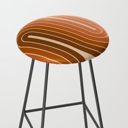 Retro Geometric Design 756 Brown and Orange Bar Stool