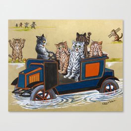 In Deep Water by Louis Wain Canvas Print
