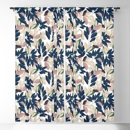 Botanical Leaf Patterned Blackout Curtain