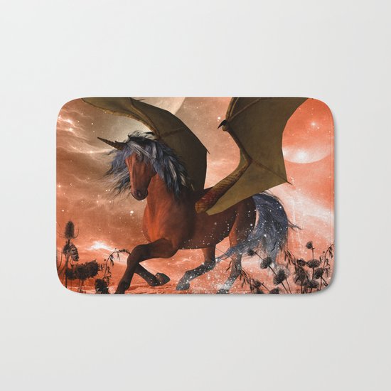 Dark unicorn Bath Mat