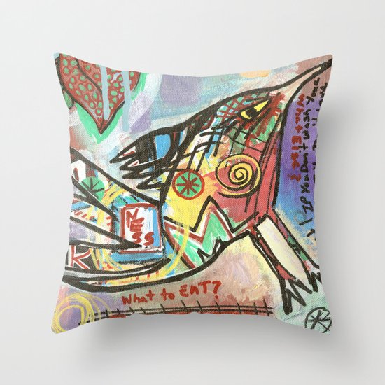 What to Eat Throw Pillow
