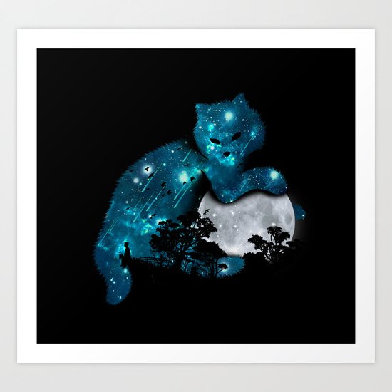 I can haz the moon Art Print