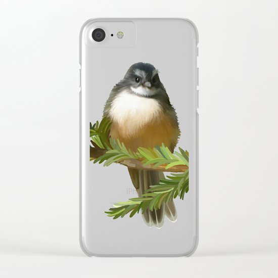 Fantail chick Clear iPhone Case