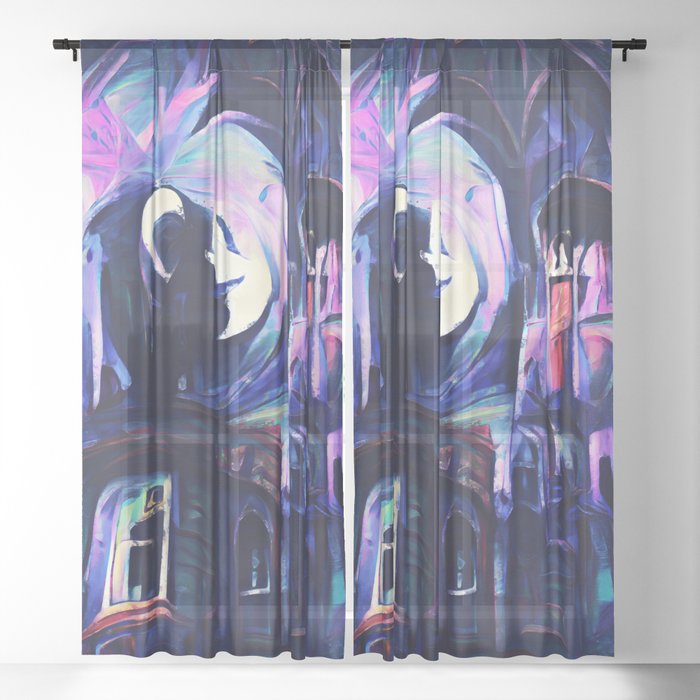 At Midnight Sheer Curtain