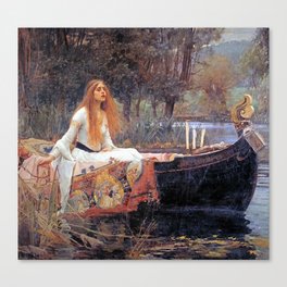 THE LADY OF SHALLOT - WATERHOUSE Canvas Print