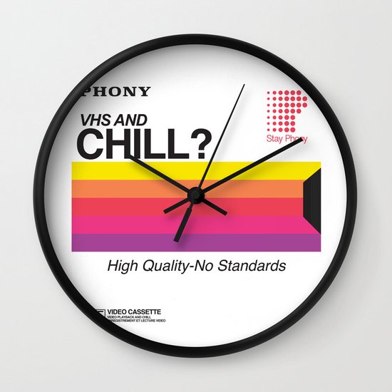 Vhs And Chill Wall Clock By Anthonytroester Society6