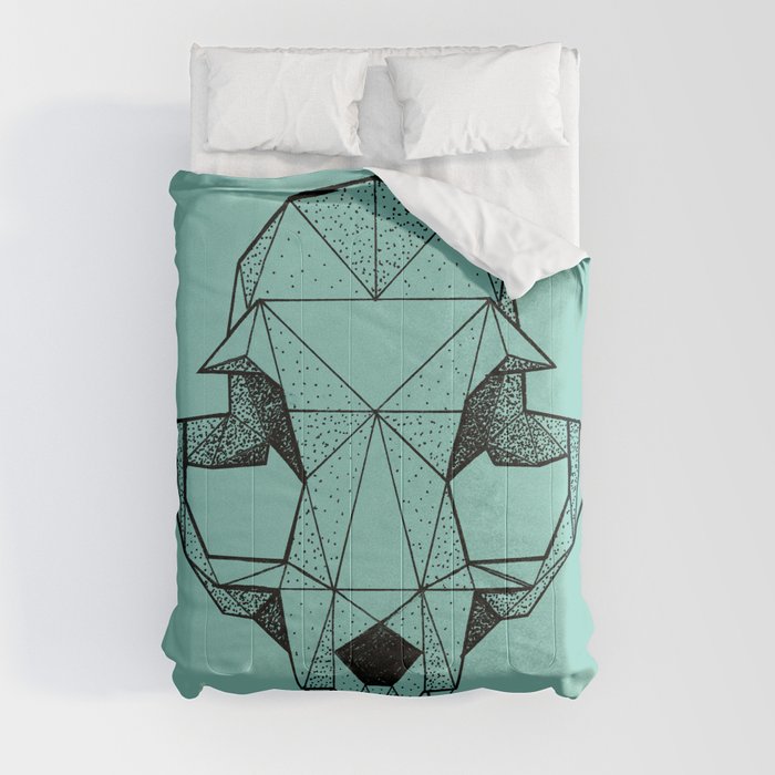 Geometric Cat Skull Comforter