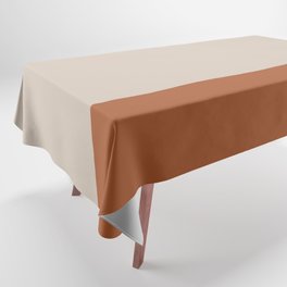Minimalist Solid Color Block 1 in Putty and Clay Tablecloth
