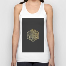 Gold Icosahedron Tank Top