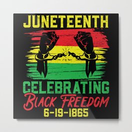 Juneteenth Celebrating Black Freedom Black History Metal Print | 1865, Juneteenth, Black Lives Matter, Black History, End Slavery, Naturally Black, Holiday, Graphicdesign, Afrocentric, Black Queen 