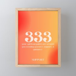 Gradient Angel Numbers: 333 Support Framed Mini Art Print