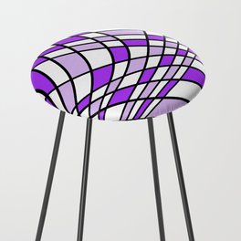 Abstract pattern - purple and white. Counter Stool