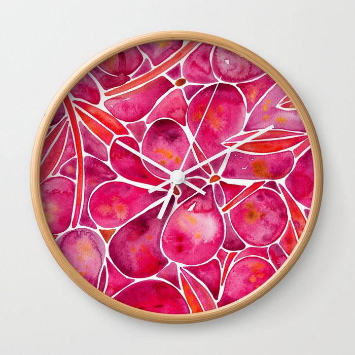 Orchid Wall – Magenta Palette Wall Clock
