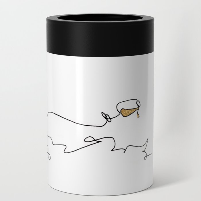 cat with white wine Can Cooler