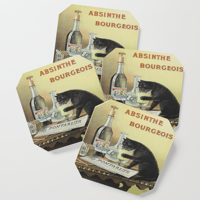 Vintage poster - Absinthe Bourgeois Coaster