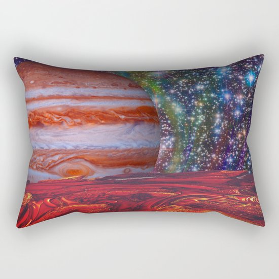 Looking At Jupiter Rectangular Pillow