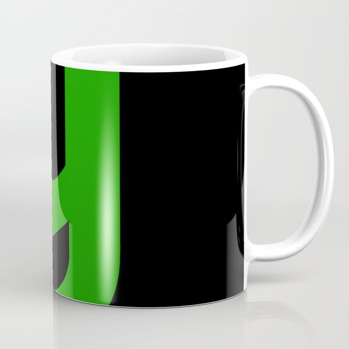 letter Y (Green & Black) Coffee Mug