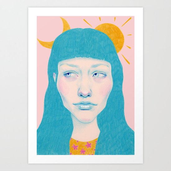 The moon and the sun Art Print