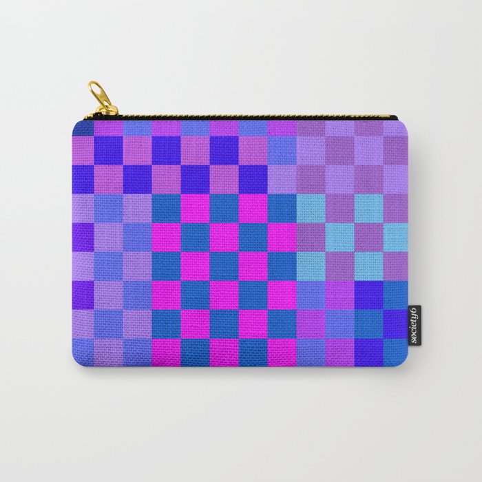 Cheerful Checks // Peacock Carry-All Pouch