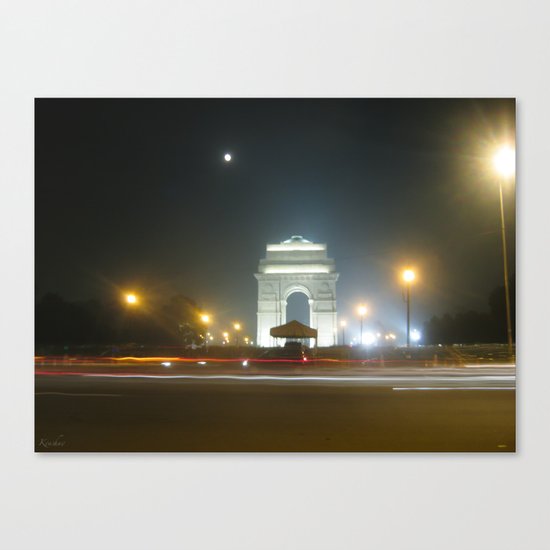 Rush Hour - India Gate Canvas Print