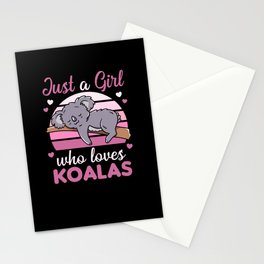 Just a Girl Who Loves Koalas - Cute Koala Stationery Card