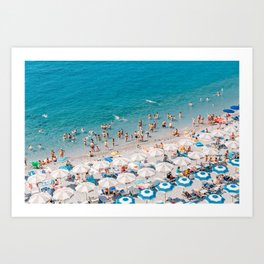 Amalfi Coast Beach Aerial Art Print