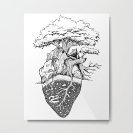 Nature Lover's Heart Metal Print