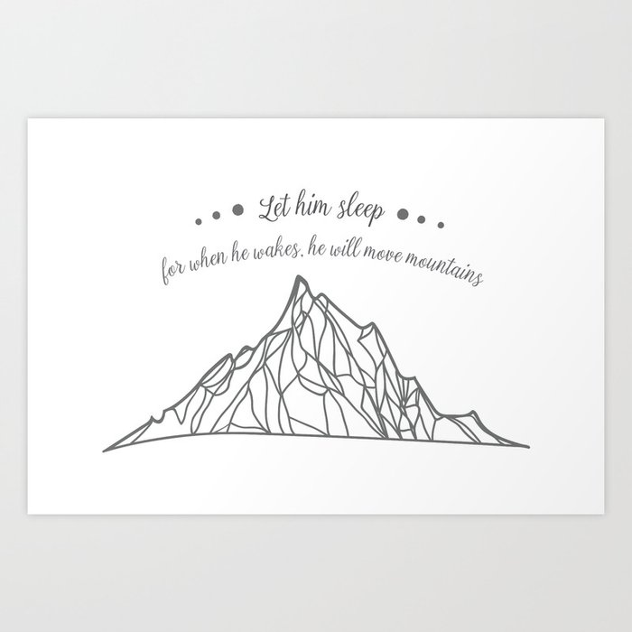 Let Him Sleep - Mountain Illustration Art Print