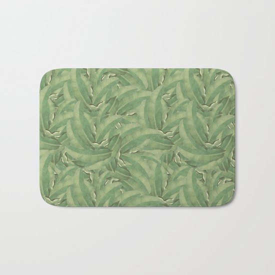 Banana Leaf Pattern Bath Mat