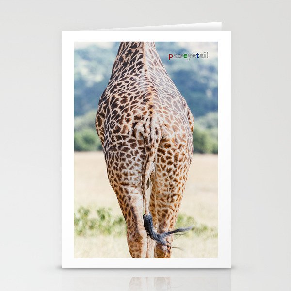 Giraffe Green Stationery Cards