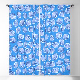Blue Sea Scallop Shell Pattern Blackout Curtain