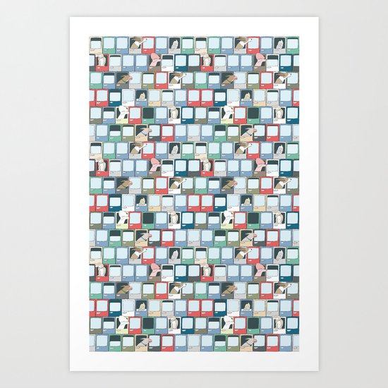 Car Dogs Art Print