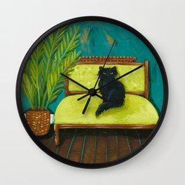 Onyx On A Settee Wall Clock