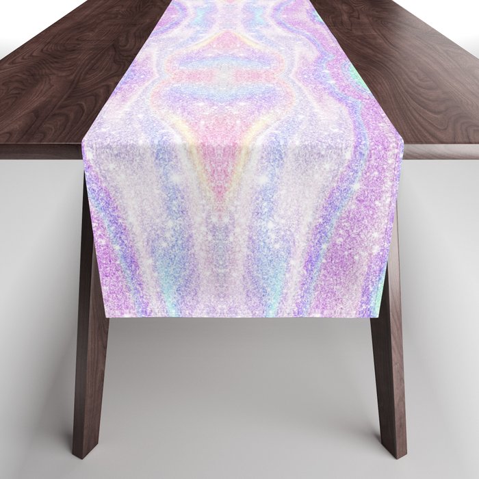 iridescent ombre glitter dust Table Runner