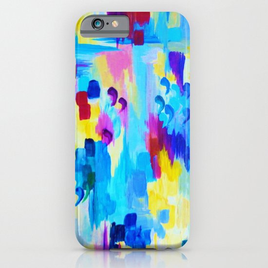 DONT QUOTE ME, Revisited - Bold Colorful Blue Pink Abstract Acrylic Painting Gift Art Home Decor iPhone & iPod Case