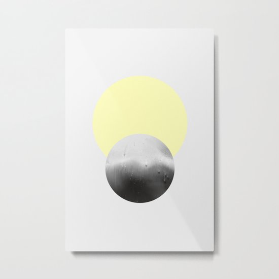 SUN + MOON Metal Print