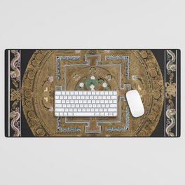 White Tara Mandala  Desk Mat