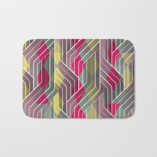 Decorative Pattern Triangles Bath Mat