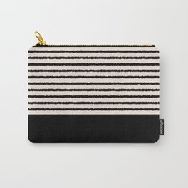 Texture - Black Stripes Blocks Carry-All Pouch