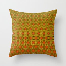 Geometric Elements Retro Pattern Throw Pillow
