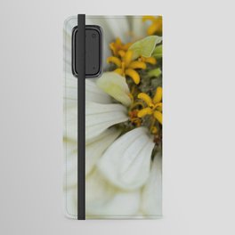 Zinnia Macro Photography of The Flower Center Android Wallet Case
