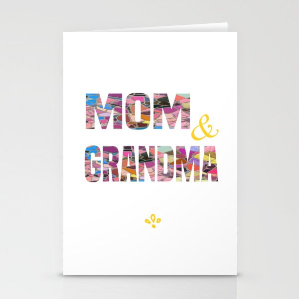 Funny Mosaic I Have Two Titles Mom And Grandma , Cool Mom Stationery Cards