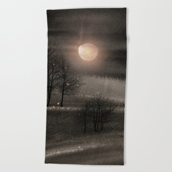 Calling The Moon III Beach Towel