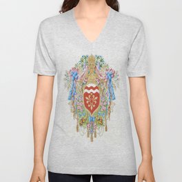 Versailles-style arms of the Chevalier d'Orleans Unisex V-Neck