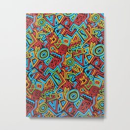 abstract giometric figures colors Metal Print