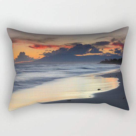 Magic red clouds. Sea dreams Rectangular Pillow