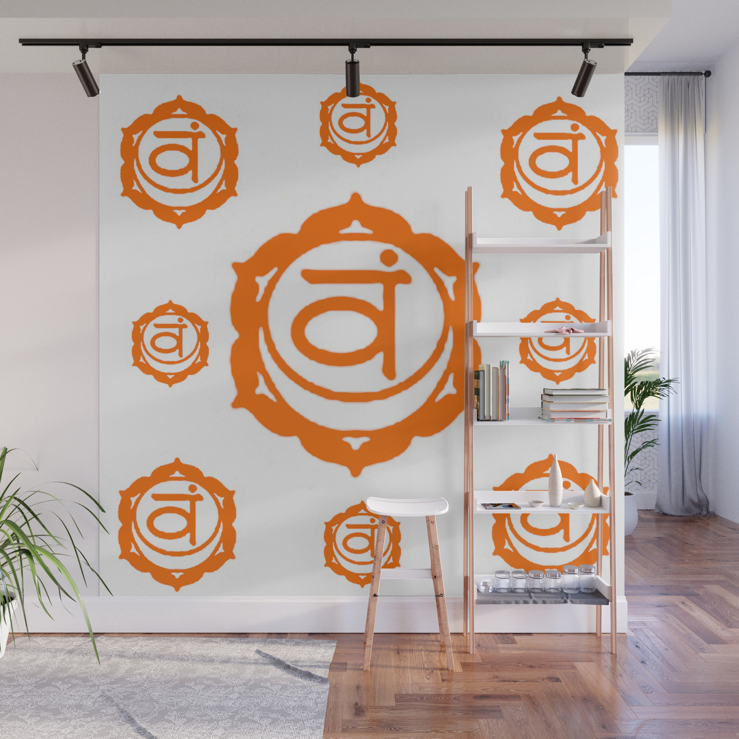 Brown Sanskrit Chakras Psychic Wheel Feel Wall Mural By Sharlesart Society6