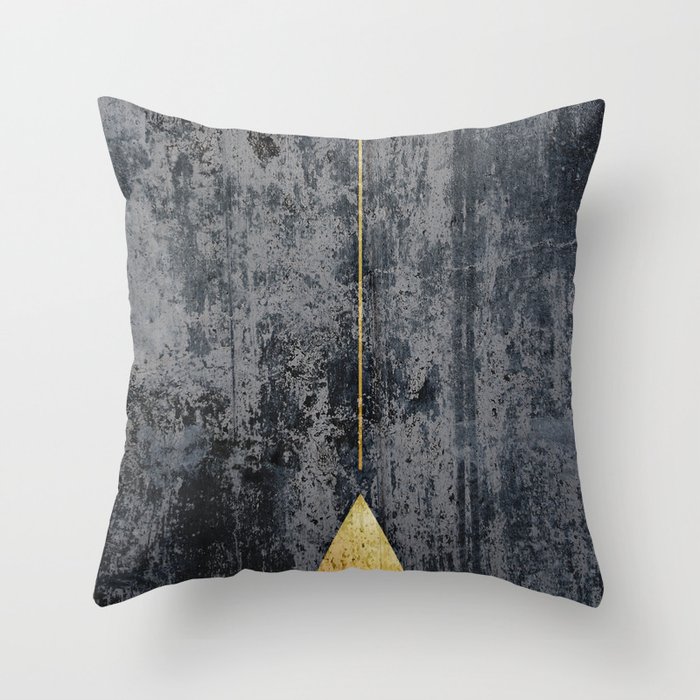 gOld triangle Throw Pillow